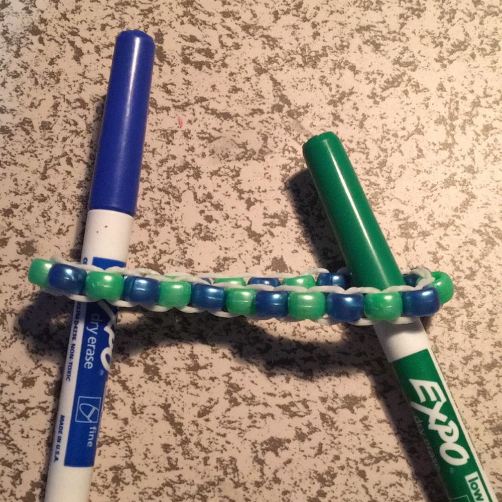 Blue and green white bands:)